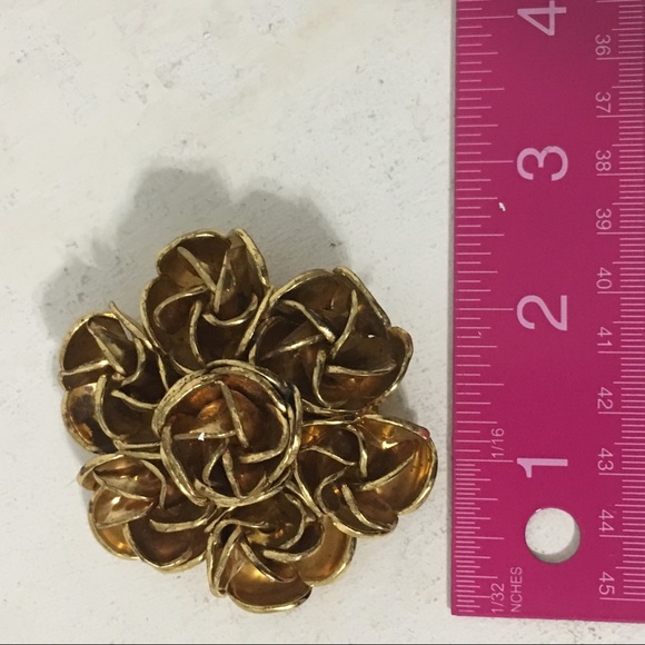 Vintage Statement Rose Adjustable Brooch - Picture 9 of 9